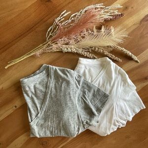 Everlane Bundle! Two (2) V-Neck T-Shirts Size Medium
